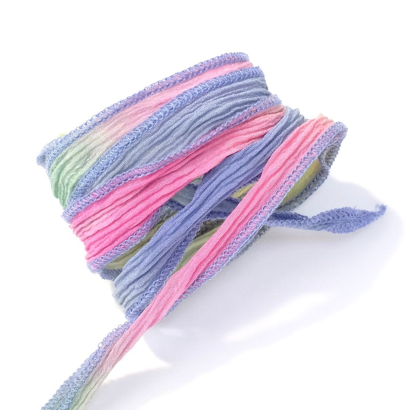 Hand-dyed silk ribbon - Pastel shades