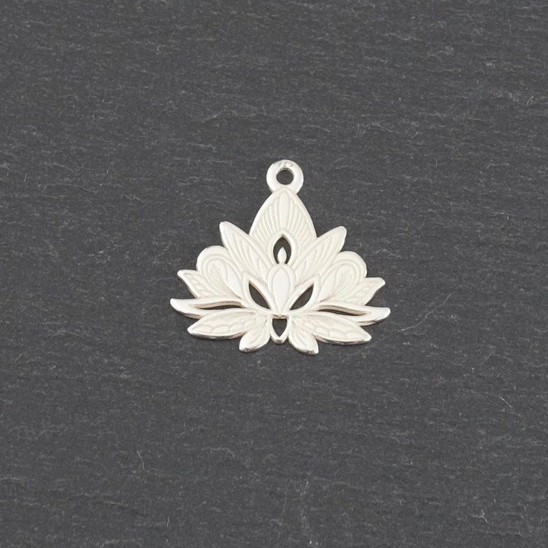 925 Silver Lotus Flower Pendant