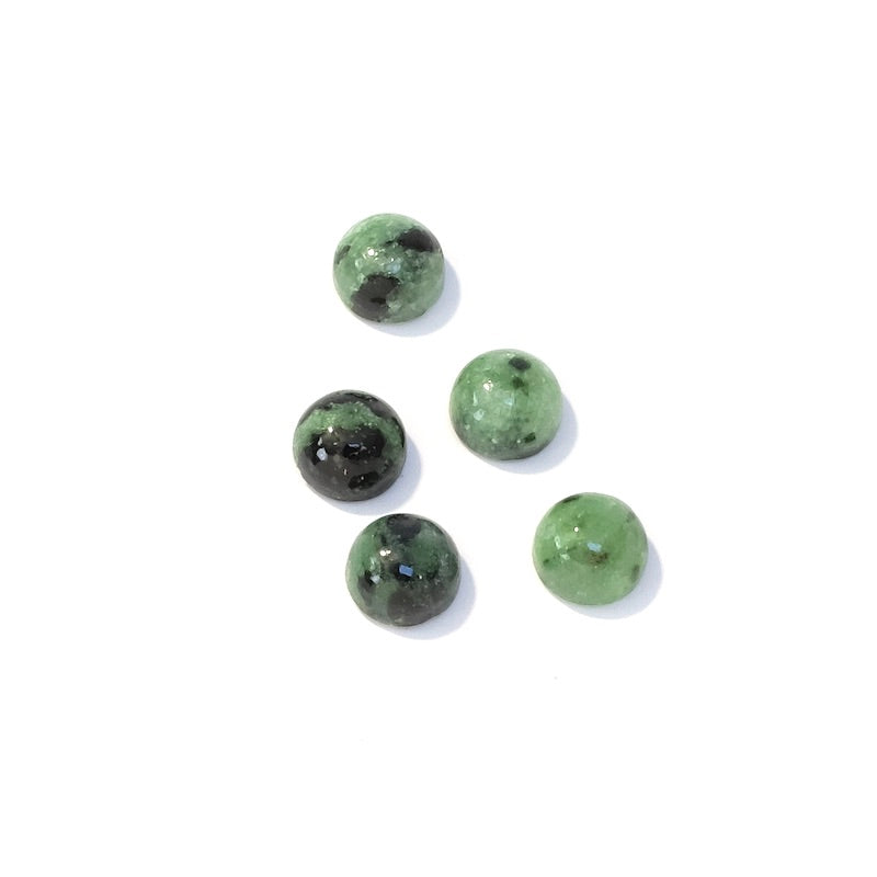 Natural Stone Cabochon 6mm Ruby in Zoisite Anyolite
