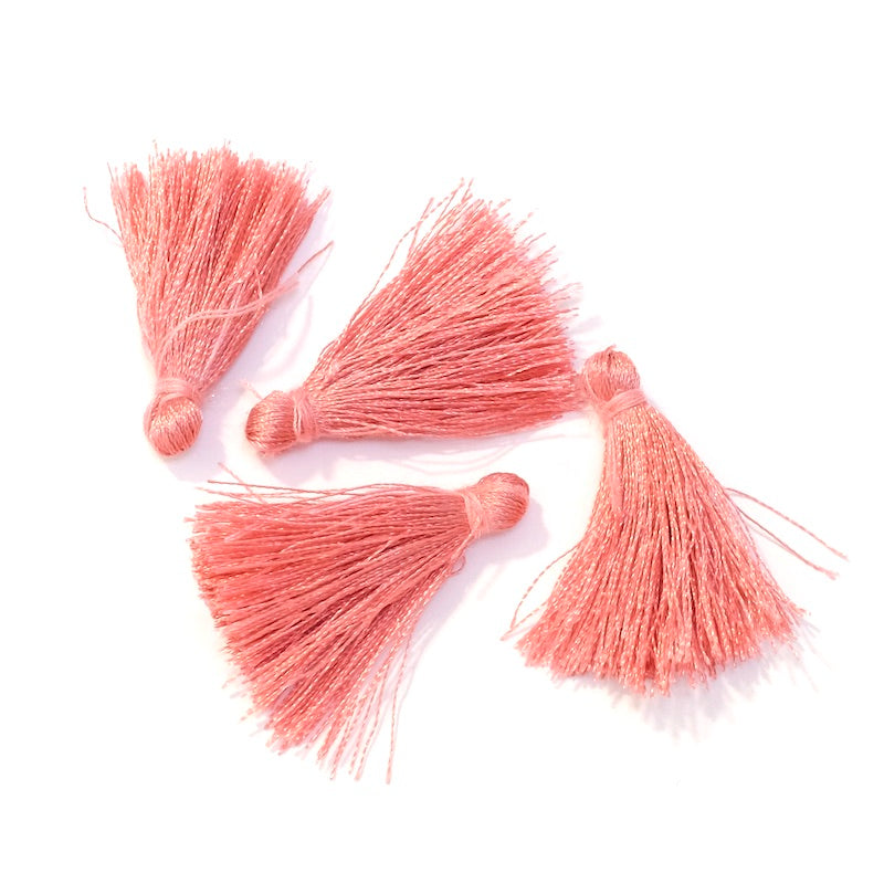 Copy of 6 Polyester Pompons 30mm Old Pink