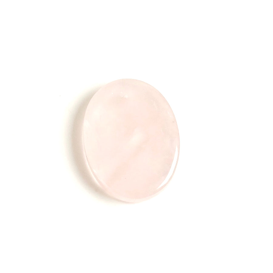 Natural stone pebble pendant 15 x 20mm Rose Quartz