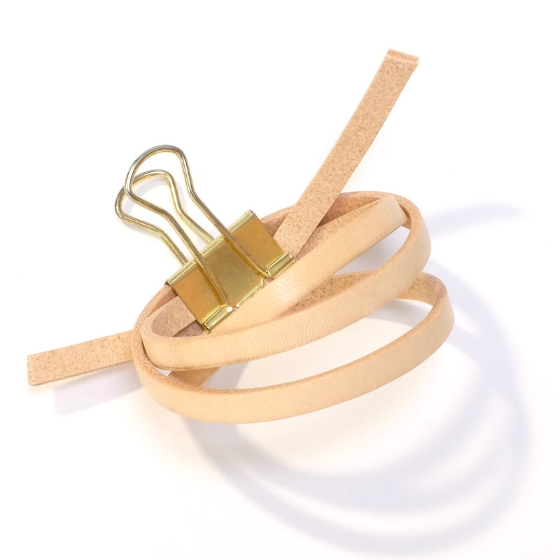 50cm flat leather strap 5mm Nude natural Premium quality
