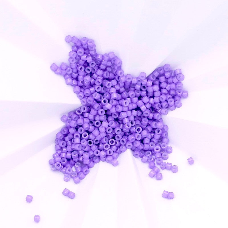 8 grams of Miyuki Délica 11/0 Duracoat Opaque Violet N°1379 beads 