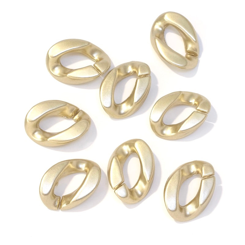 8 links 17 x 23mm in Platinum Golden acetate