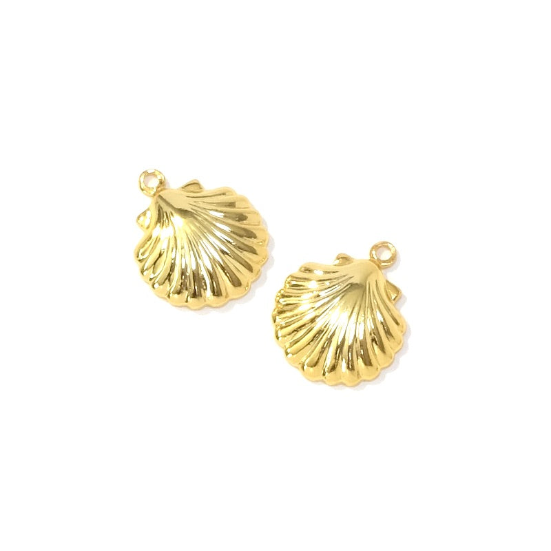 2 Precious 24K gold-plated shell pendants