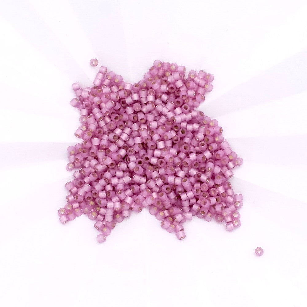 8 grams of Miyuki Délica 11/0 Duracoat SF S/LDyed Orchid No. 2180
