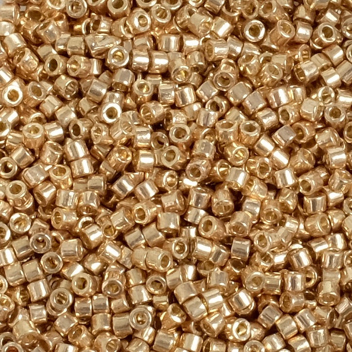 8 grams of Miyuki Délica 11/0 Duracoat Galvanized Champagne DB1834 beads