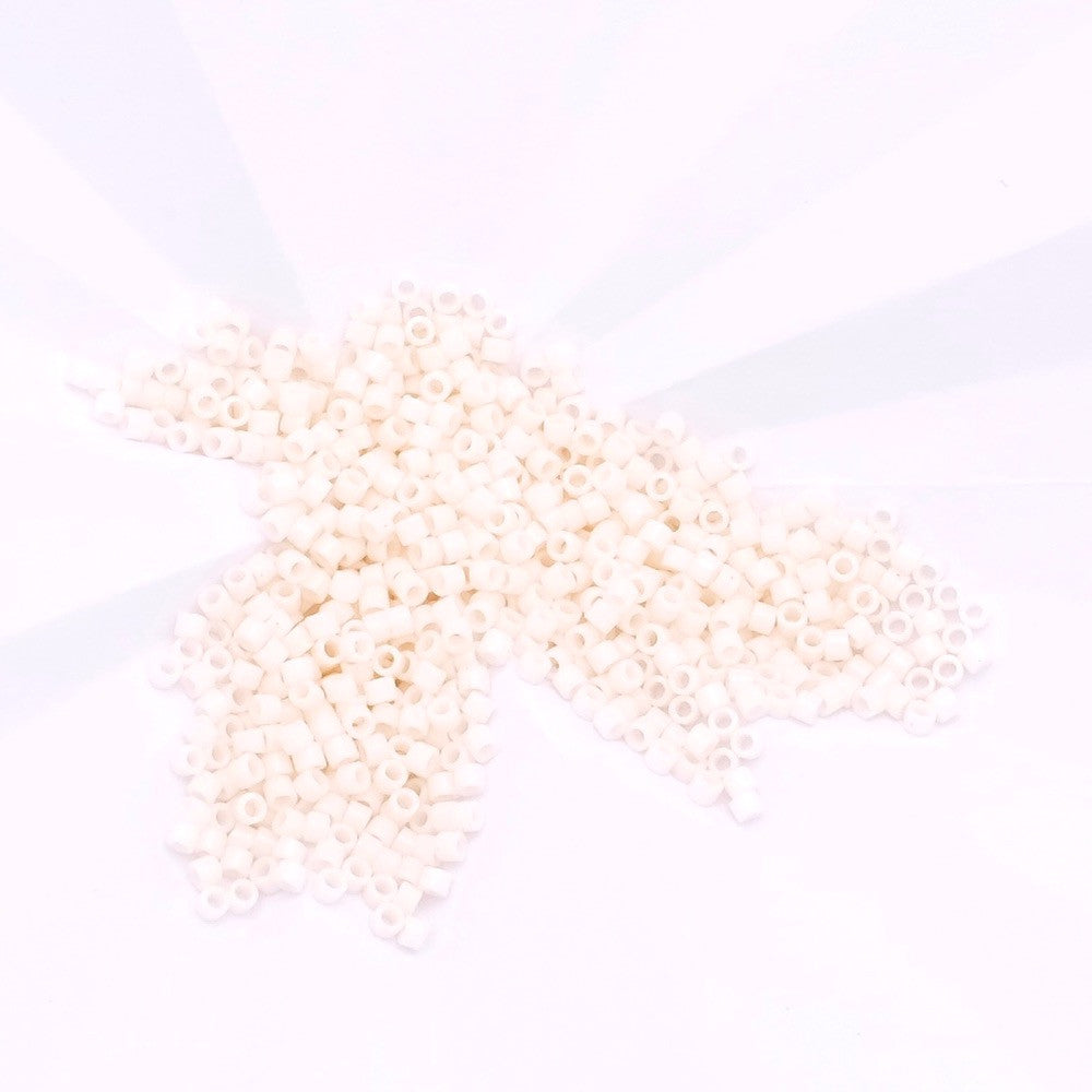 8 grams of Miyuki Délica 11/0 beads, Opaque Bisque White No. 1490