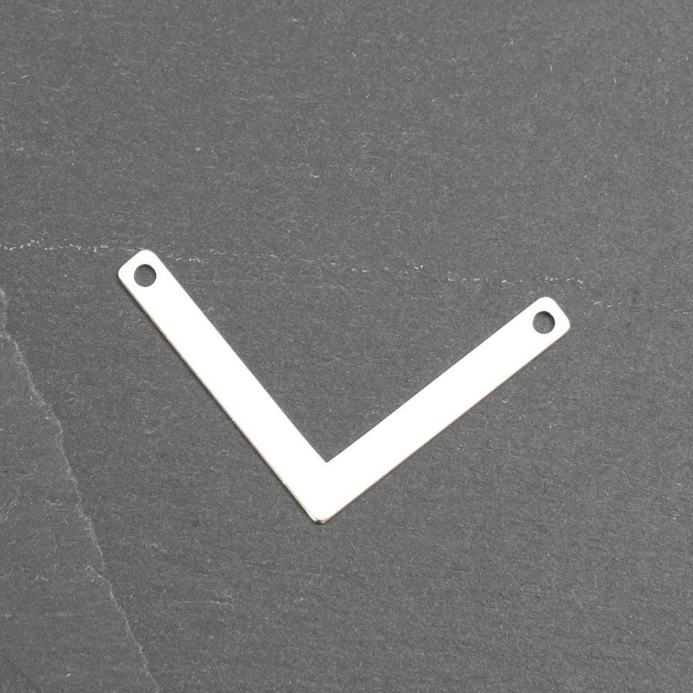 Graphic Triangle Connector in 925 Sterling Silver
