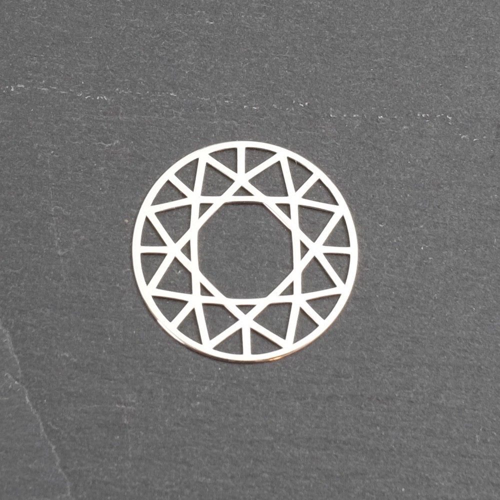 Openwork Round Connector in 925 Sterling Silver
