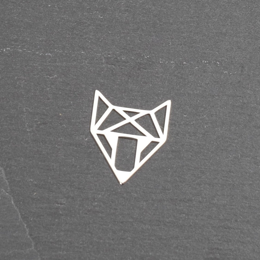 Sterling Silver 925 Origami Fox Pendant