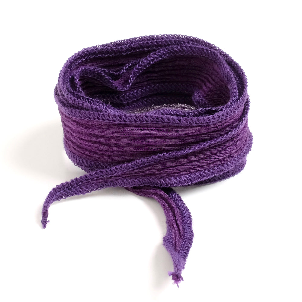 Hand-dyed silk ribbon - Violine