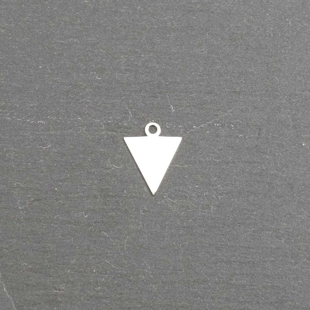 2 Small Triangle Pendants in 925 Sterling Silver