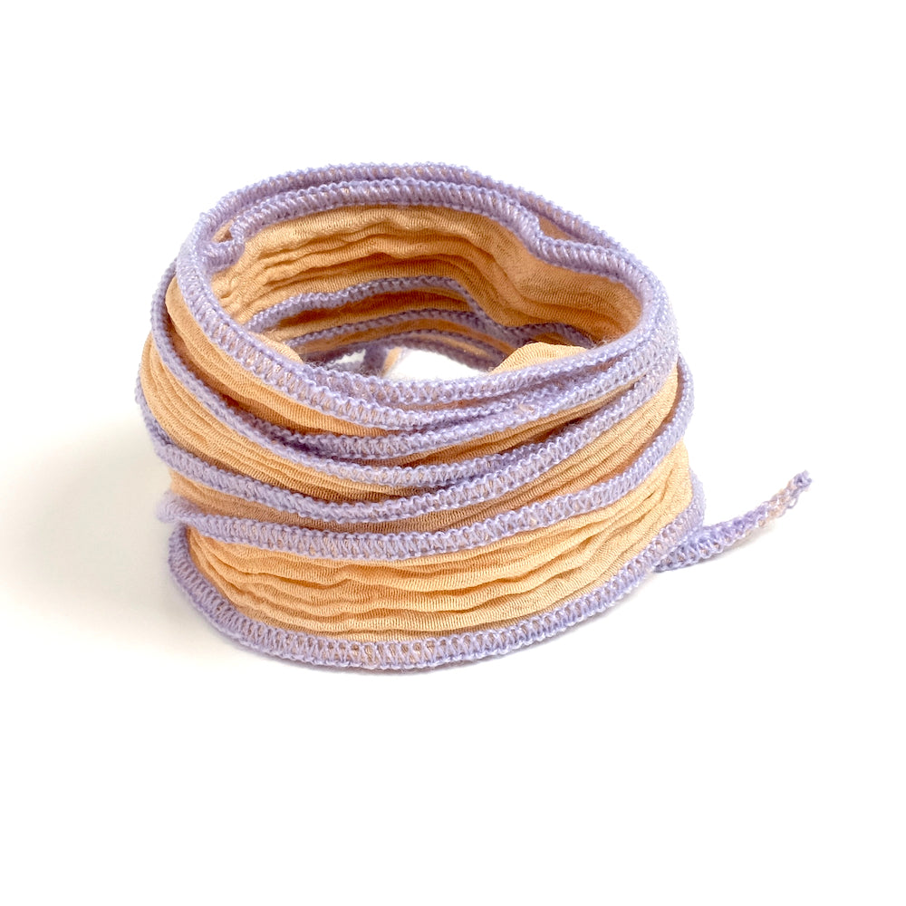 Hand-dyed silk ribbon - Nude