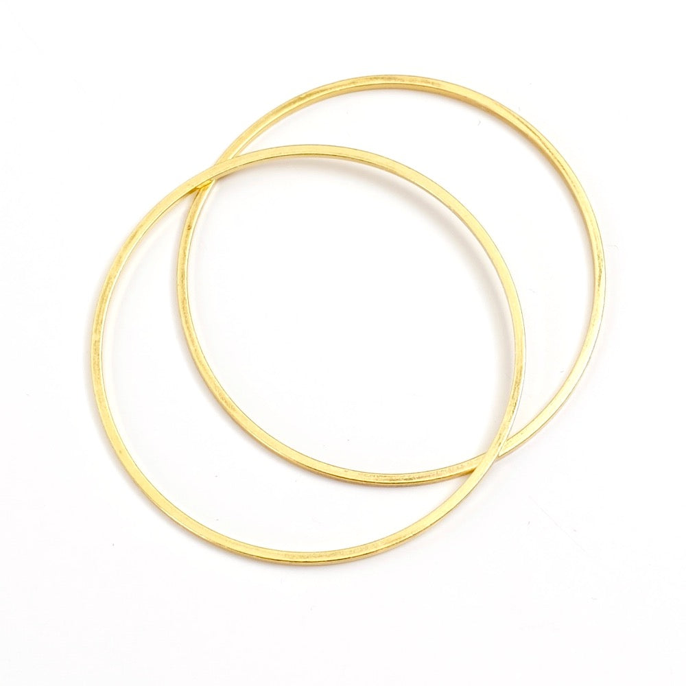 4 ring connectors 35mm in 24K gold-plated brass Premium