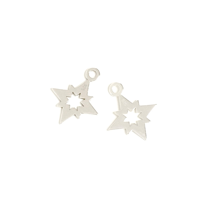 2 Pendants Stars in Silver 925