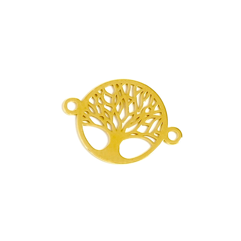 Tree of Life Connector in 925 Sterling Silver 24K GOLD
