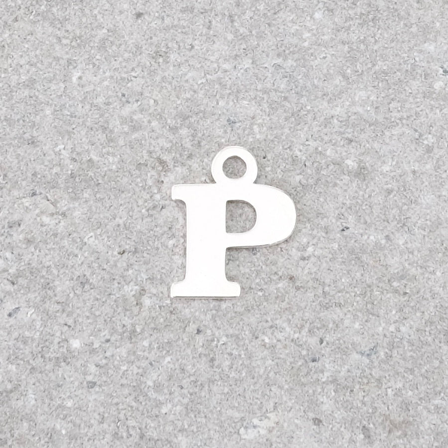 925 silver pendant letter P