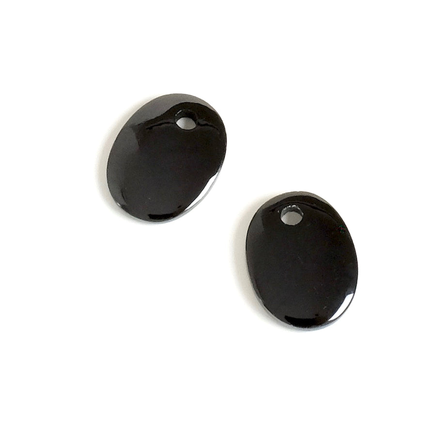 Oval pendant 8x10mm in natural stone Spinelle