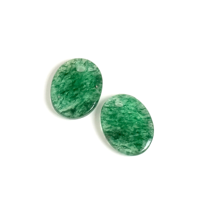 Oval pendant 8x10mm in natural stone Aventurine