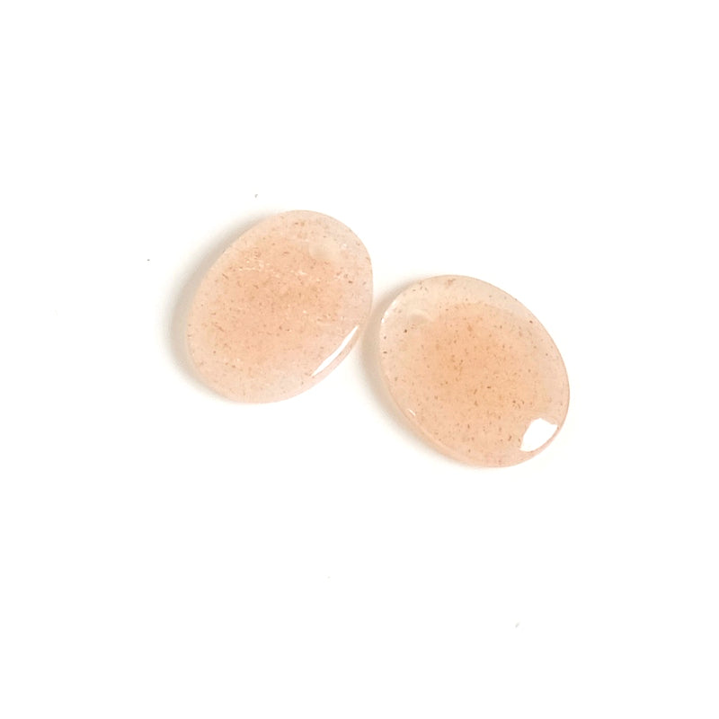 Oval 8x10mm Natural Moonstone Feldspar Pendant