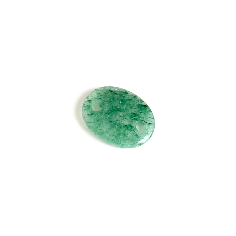 Oval connector 8x10mm in natural stone Aventurine