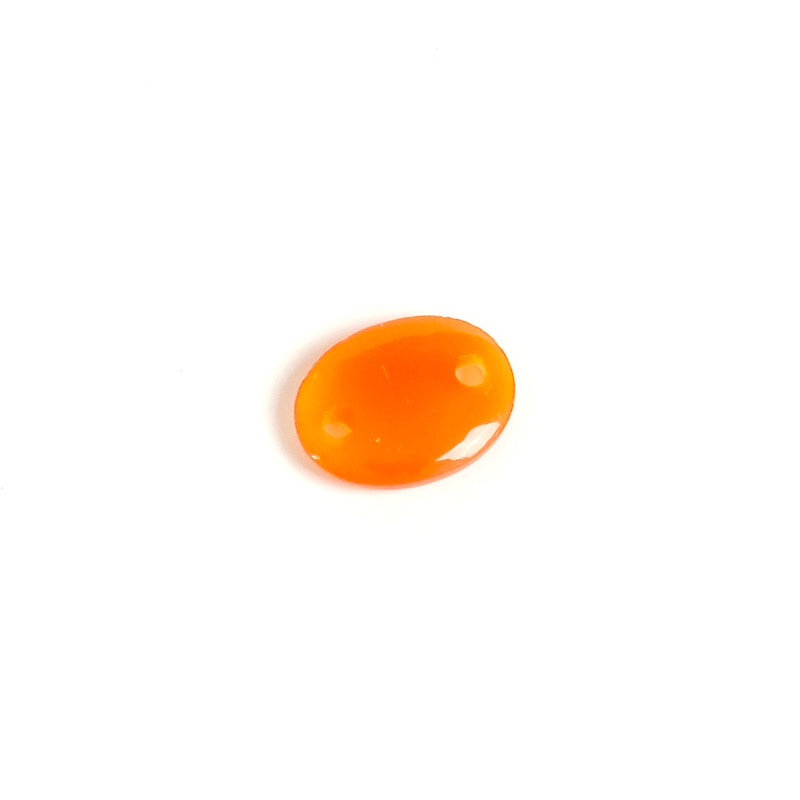 Oval connector 8x10mm in natural stone Carnelian