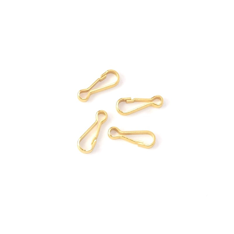 4 hook clasps 8.5mm in 24K Premium gold-plated brass