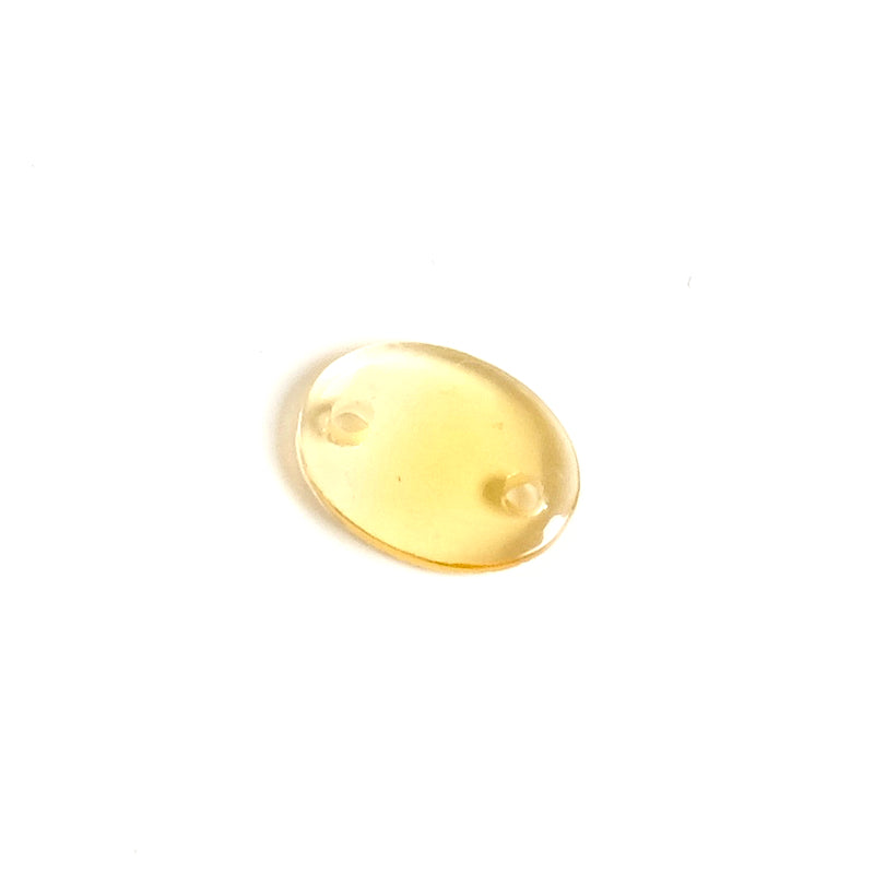 Oval connector 8x10mm in natural Citrine stone