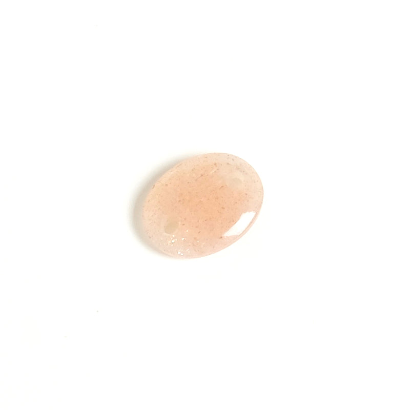 Oval 8x10mm Natural Moonstone Feldspar Connector