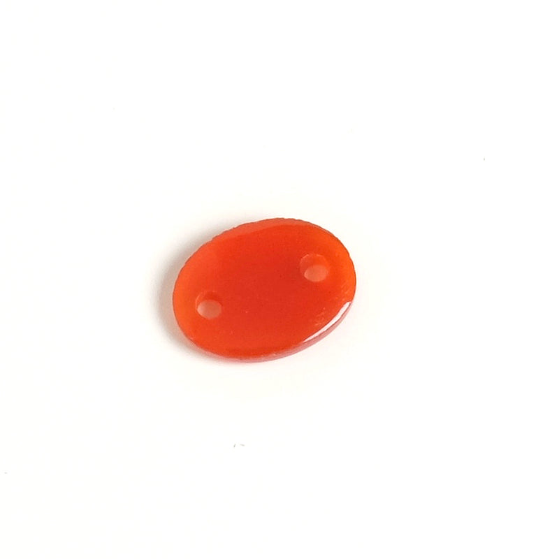 Oval connector 8x10mm in red Onyx natural stone