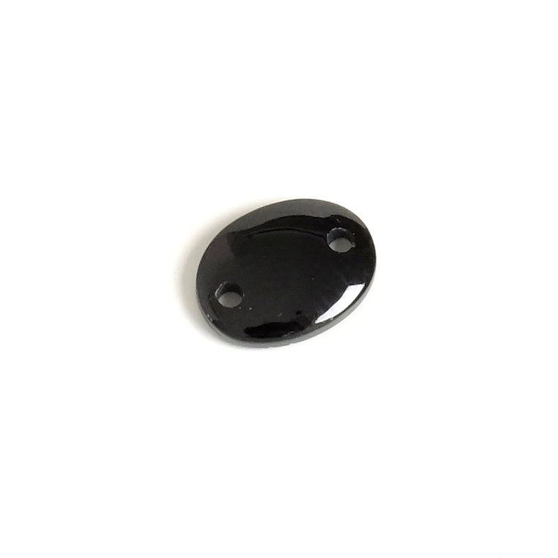 Oval connector 8x10mm in natural stone Spinelle