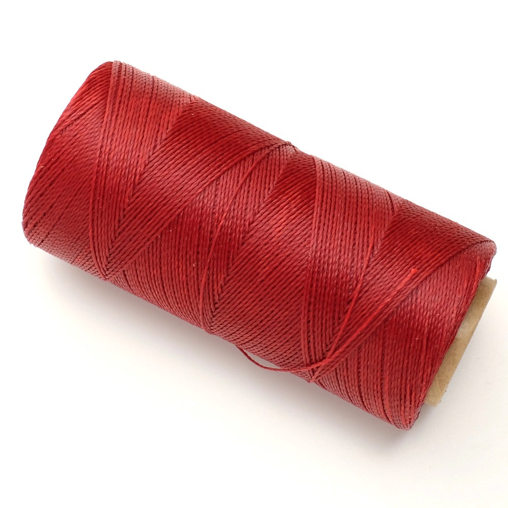 Linhasita 0.5mm Waxed Thread Spool for Micro Macramé - Ruby