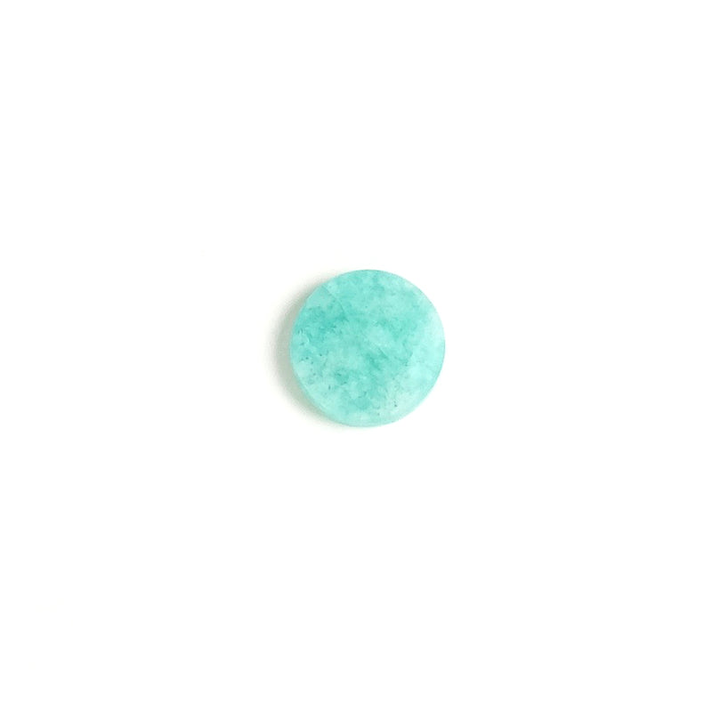 Flat natural stone cabochon 8mm Amazonite