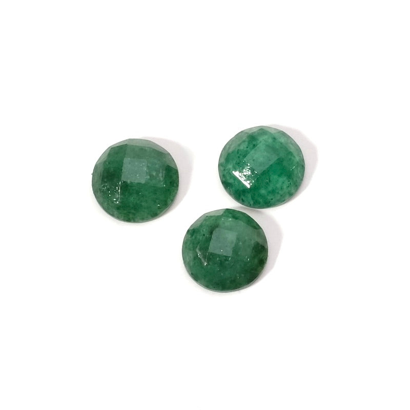Natural stone faceted cabochon 8mm Aventurine