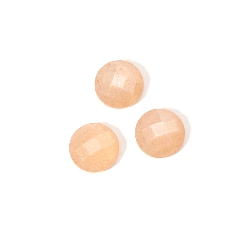 Natural faceted cabochon 8mm Moonstone Feldspar