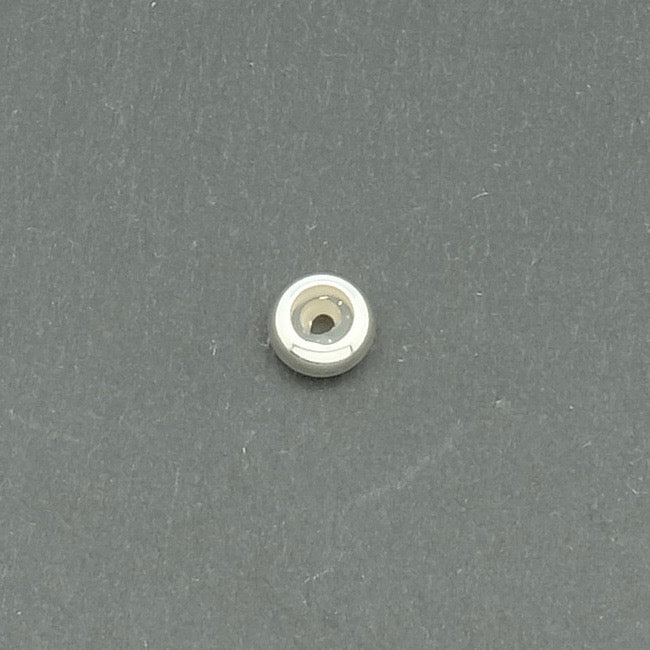 925 sterling silver stopper bead with rubber core