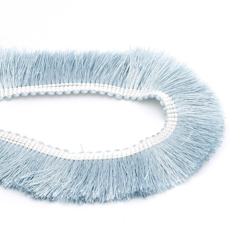 50cm of fringed ribbon for DIY creation, Light Grey 