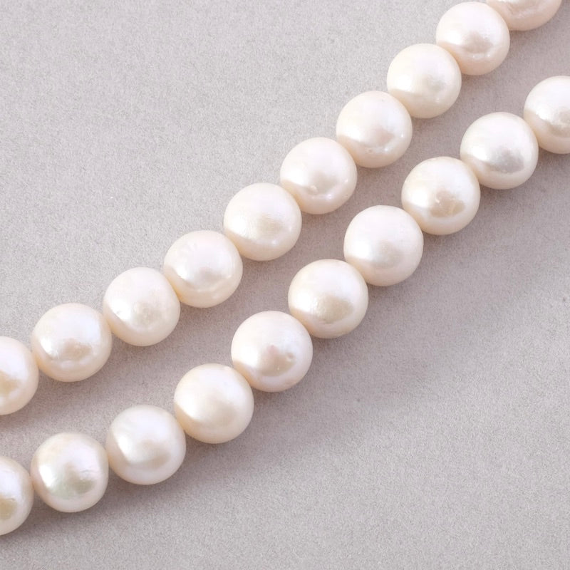 10mm Round Baroque Natural Mother-of-Pearl Cultured Pearl, sold individually