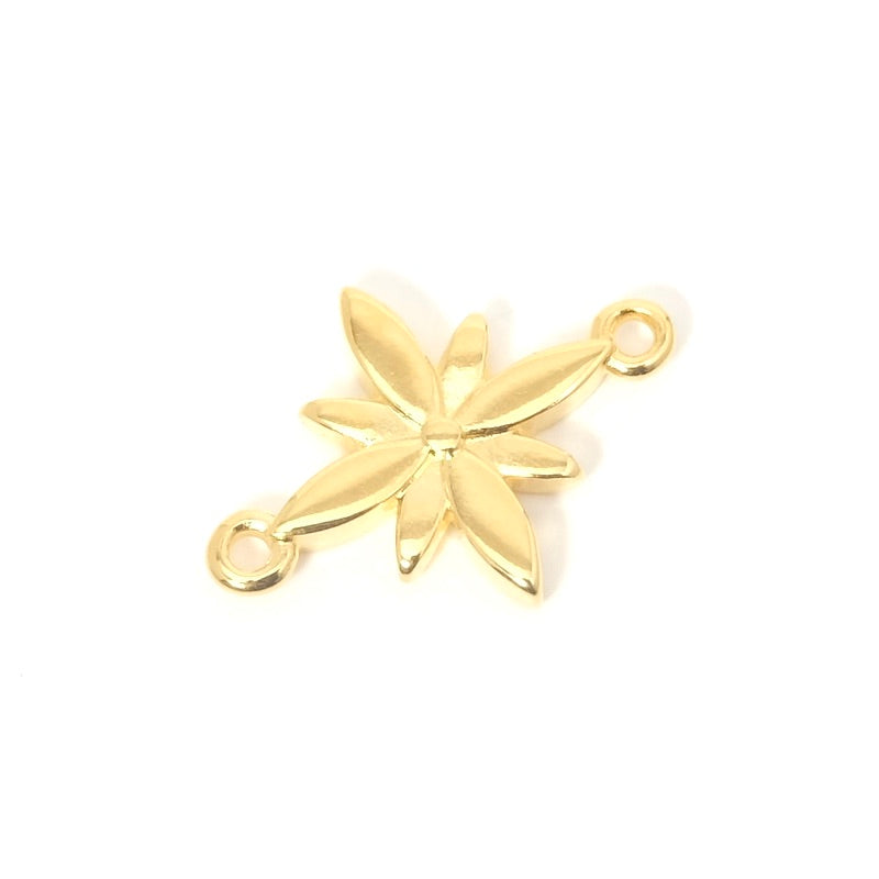 24K gold-plated Zamak flower connector