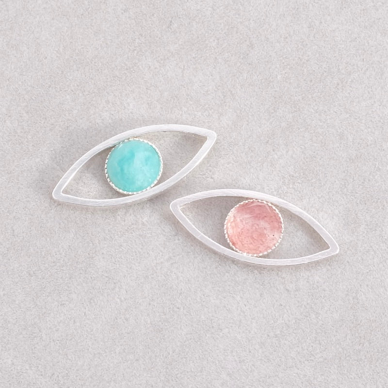Pendant ring for cabochon 6mm silver plated brass 925 Premium