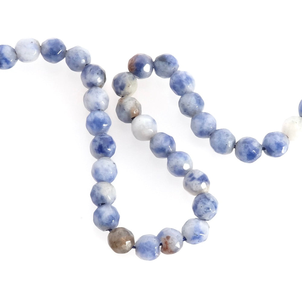 20 natural faceted beads 4mm Sodalite
