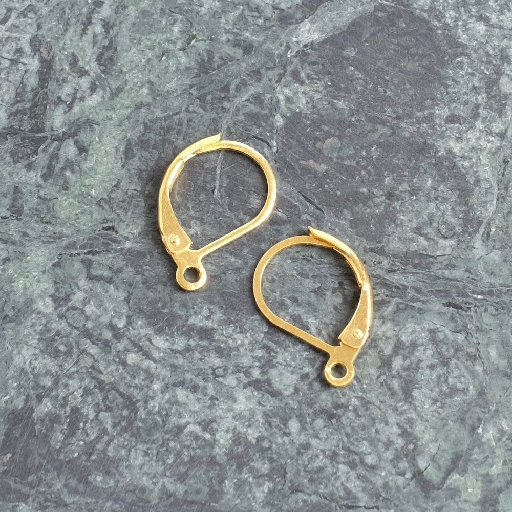 Sleeper earrings in 24K Gold-Plated Brass, per pair
