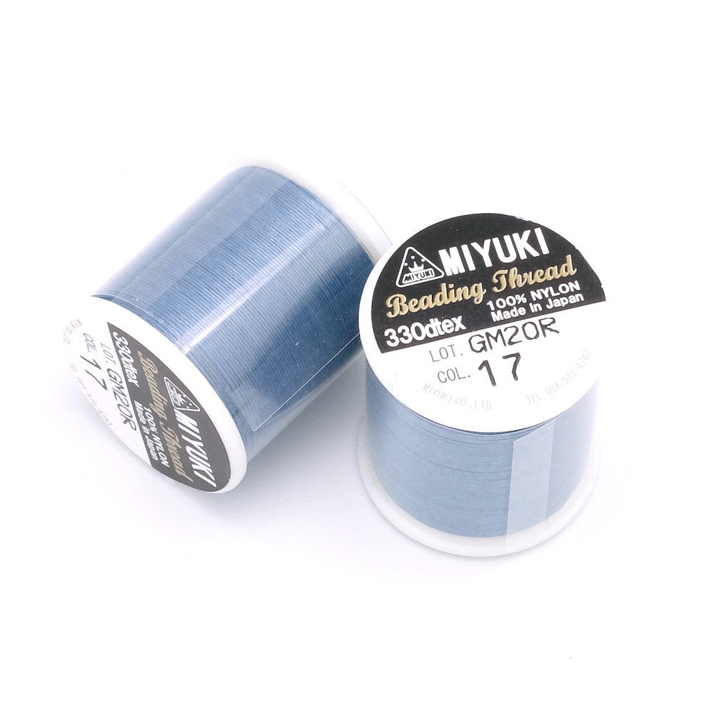 Spool of 50 meters of Miyuki Beading thread 0.25mm Blue N°17