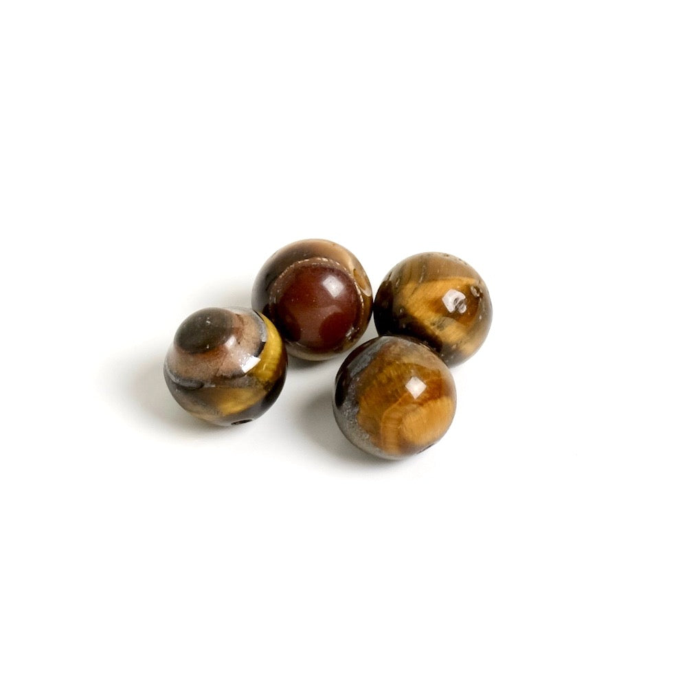 6 round 6mm natural Tiger Eye beads