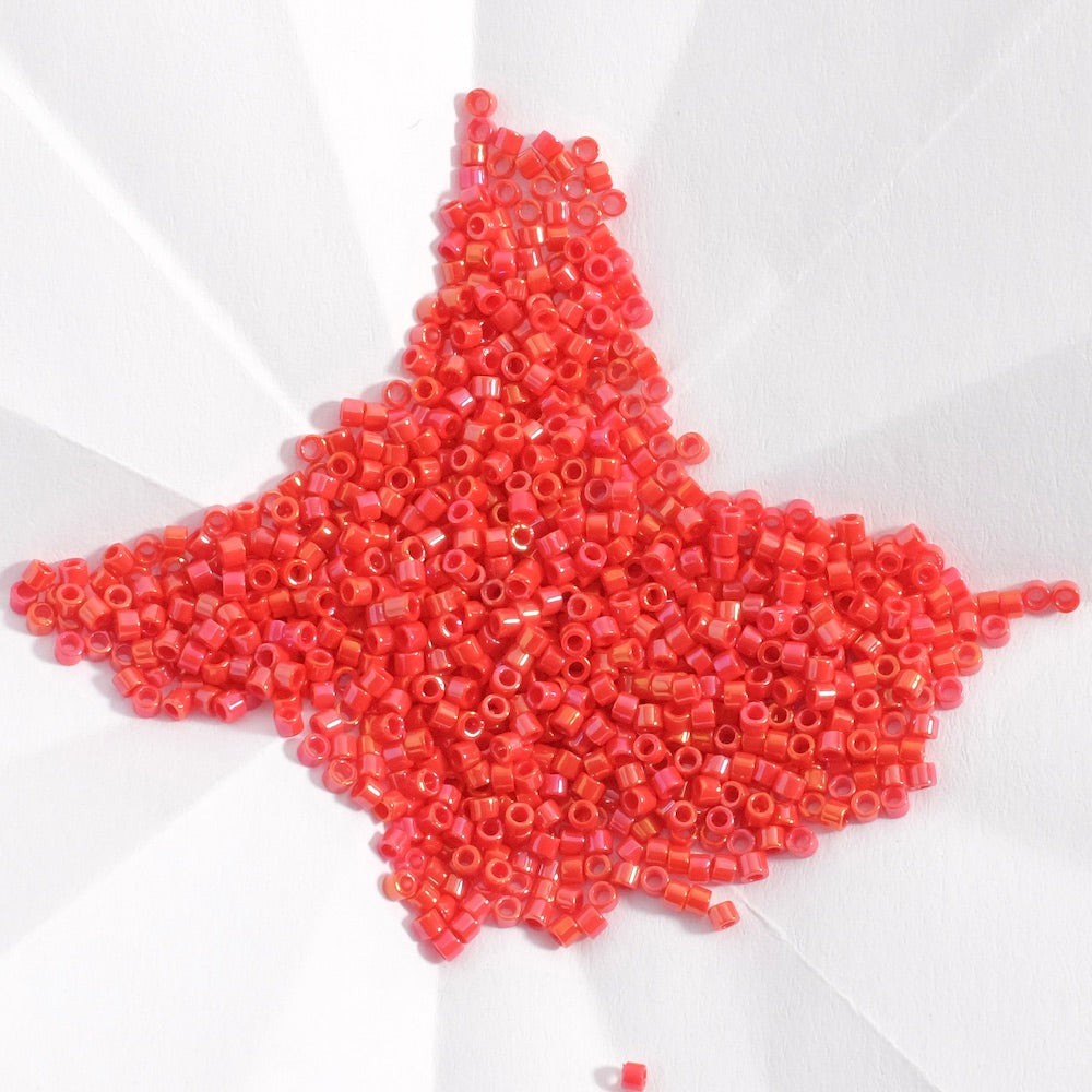 5 grams of Miyuki Délica 11/0 DB0214 Opaque red luster