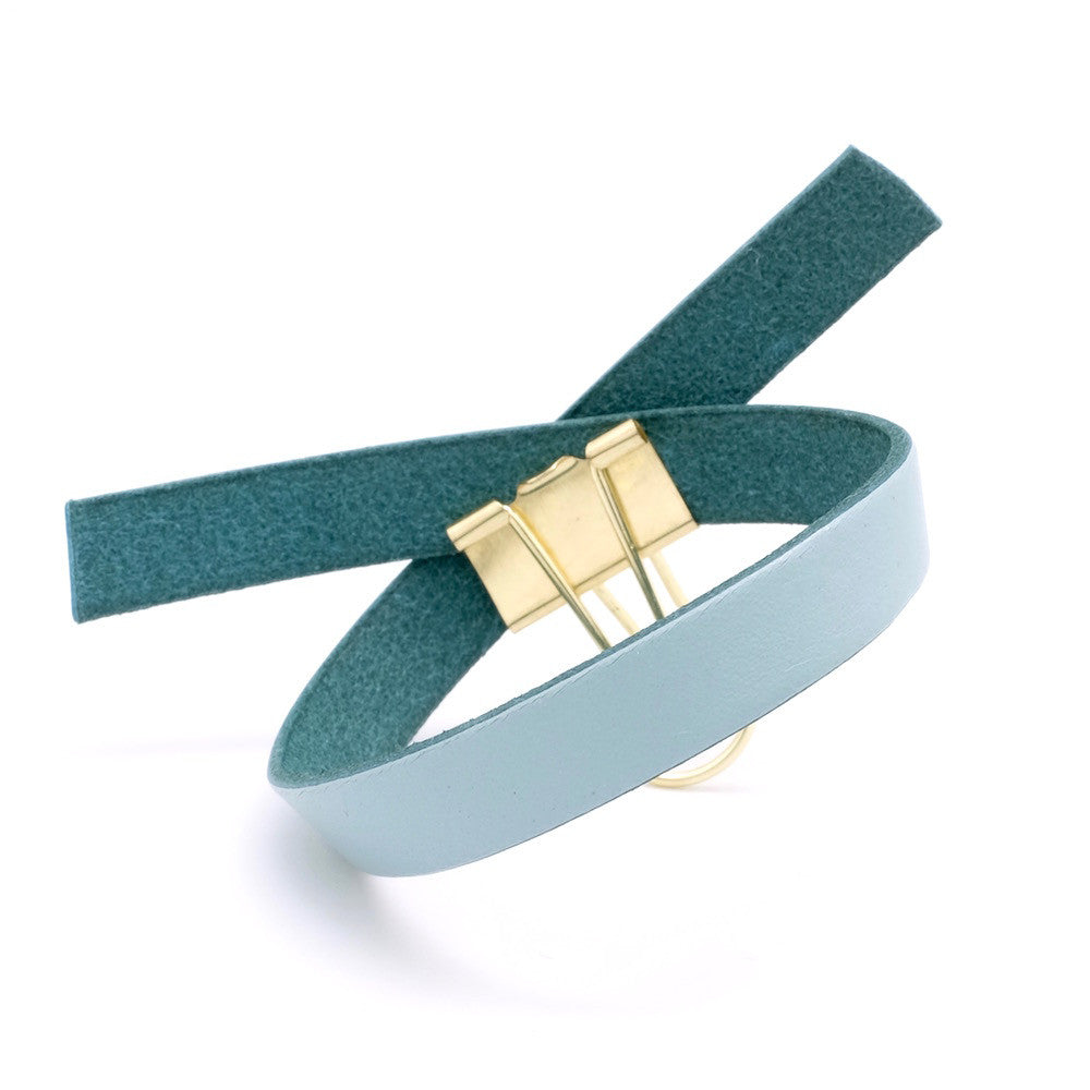 25cm of 10mm flat light blue leather strap, premium quality, made in Europe 