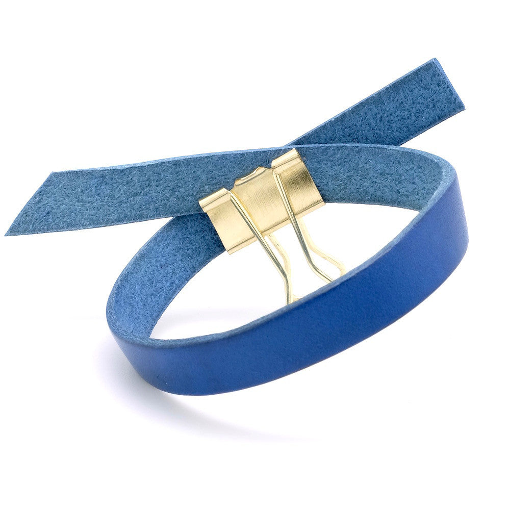 25cm of 10mm flat Klein blue leather strap, premium quality, made in Europe 