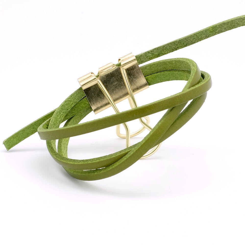 50cm of 3mm Premium Quality Flat Leather Strap - Khaki