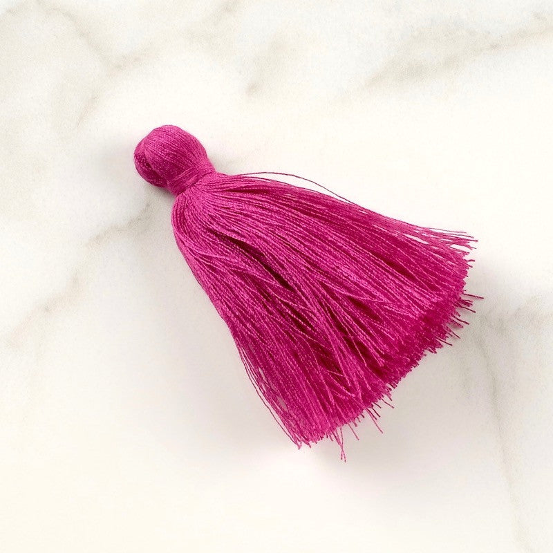 Set of 2 XXL Cotton Pompons 60mm Magenta